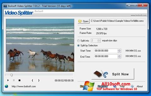 Screenshot Boilsoft Video Splitter for Windows 10