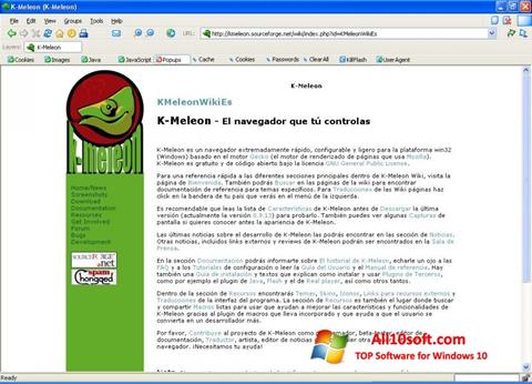 Screenshot K-Meleon for Windows 10