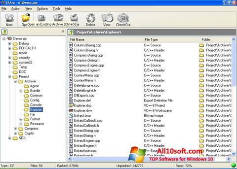 Screenshot IZArc for Windows 10