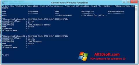 Screenshot Windows PowerShell for Windows 10
